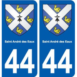 44 Saint-André-des-Eaux blason ville autocollant plaque stickers