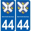 44 Saint-André-des-Eaux blason ville autocollant plaque stickers