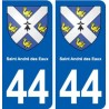 44 Saint-André-des-Eaux blason ville autocollant plaque stickers