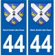 44 Saint-André-des-Eaux blason ville autocollant plaque stickers
