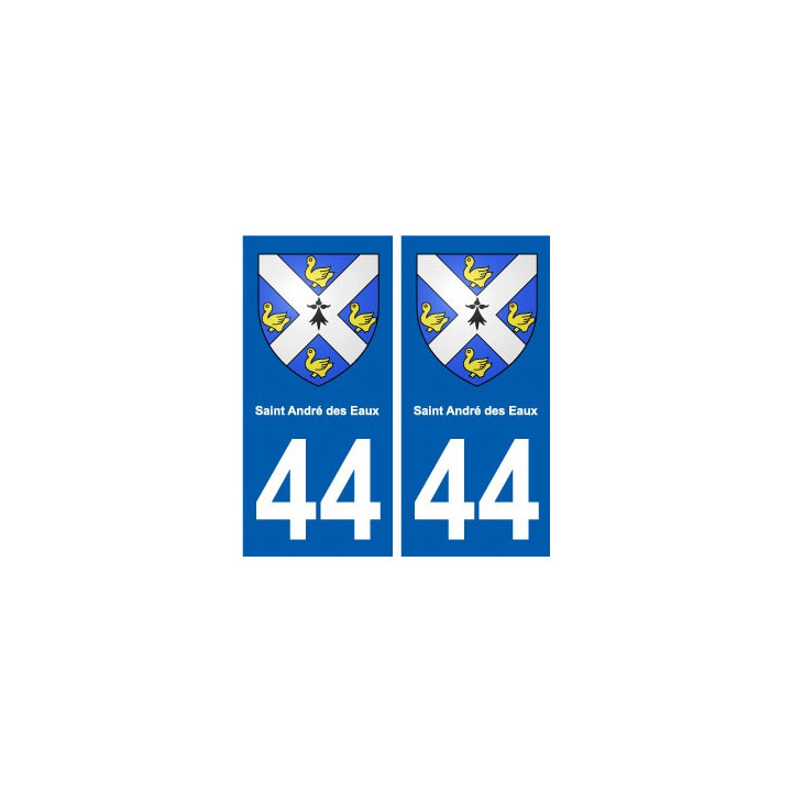 44 Saint-André-des-Eaux blason ville autocollant plaque stickers
