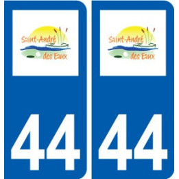 44 Saint-André-des-Eaux logo ville autocollant plaque stickers