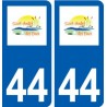 44 Saint-André-des-Eaux logo ville autocollant plaque stickers