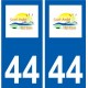 44 Saint-André-des-Eaux logo ville autocollant plaque stickers