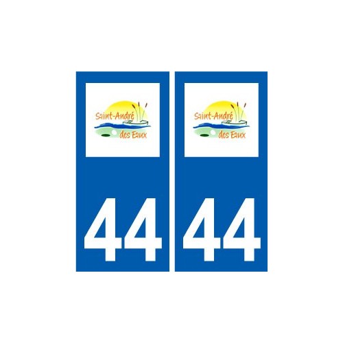 44 Saint-André-des-Eaux logo ville autocollant plaque stickers