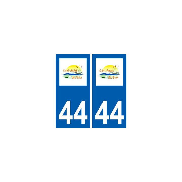 44 Saint-André-des-Eaux logo ville autocollant plaque stickers