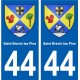 44 Saint-Brevin-les-Pins blason ville autocollant plaque stickers