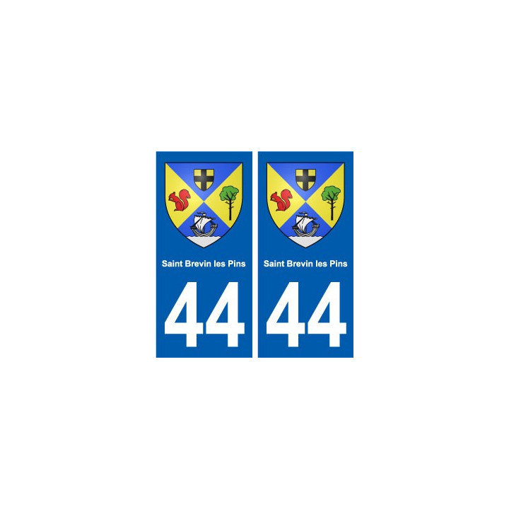 44 Saint-Brevin-les-Pins blason ville autocollant plaque stickers