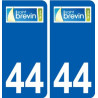 44 Saint-Brevin-les-Pins logo ville autocollant plaque stickers