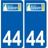 44 Saint-Brevin-les-Pins logo ville autocollant plaque stickers