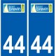 44 Saint-Brevin-les-Pins logo ville autocollant plaque stickers