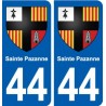 44 Sainte-Pazanne blason ville autocollant plaque stickers