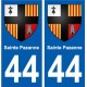 44 Sainte-Pazanne blason ville autocollant plaque stickers