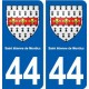 44 Saint-étienne-de-Montluc blason ville autocollant plaque stickers