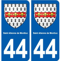 44 Saint-étienne-de-Montluc blason ville autocollant plaque stickers