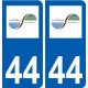 44 Saint-étienne-de-Montluc logo ville autocollant plaque stickers