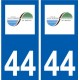 44 Saint-étienne-de-Montluc logo ville autocollant plaque stickers