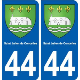 44 Saint-Julien-de-Concelles blason ville autocollant plaque stickers