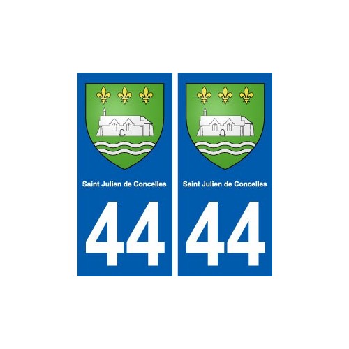 44 Saint-Julien-de-Concelles blason ville autocollant plaque stickers