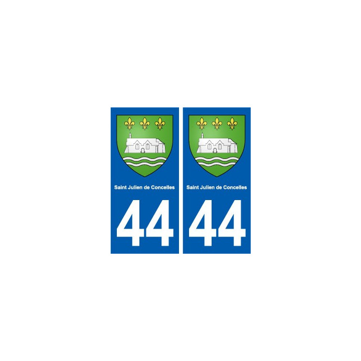 44 Saint-Julien-de-Concelles blason ville autocollant plaque stickers