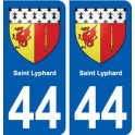 44 Saint-Lyphard blason ville autocollant plaque stickers