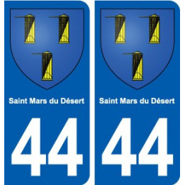 44 Saint-Mars-du-Désert blason ville autocollant plaque stickers