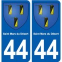 44 Saint-Mars-du-Désert blason ville autocollant plaque stickers