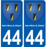 44 Saint-Mars-du-Désert blason ville autocollant plaque stickers