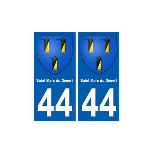 44 Saint-Mars-du-Désert blason ville autocollant plaque stickers