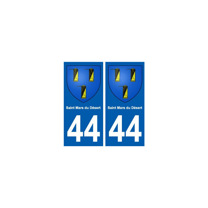 44 Saint-Mars-du-Désert blason ville autocollant plaque stickers