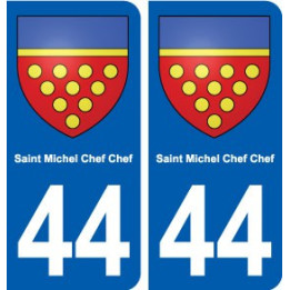 44 Saint-Michel-Chef-Chef blason ville autocollant plaque stickers