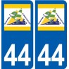 44 Saint-Michel-Chef-Chef logo ville autocollant plaque stickers