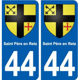 44 Saint-Père-en-Retz blason ville autocollant plaque stickers