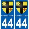 44 Saint-Père-en-Retz blason ville autocollant plaque stickers