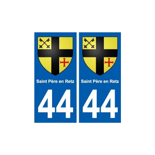 44 Saint-Père-en-Retz blason ville autocollant plaque stickers