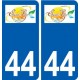 44 Saint-Père-en-Retz logo ville autocollant plaque stickers