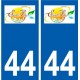44 Saint-Père-en-Retz logo ville autocollant plaque stickers
