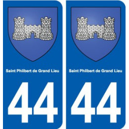 44 Saint-Philbert-de-Grand-Lieu blason ville autocollant plaque stickers