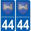 44 Saint-Philbert-de-Grand-Lieu blason ville autocollant plaque stickers