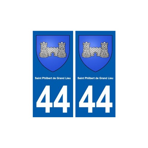 44 Saint-Philbert-de-Grand-Lieu blason ville autocollant plaque stickers