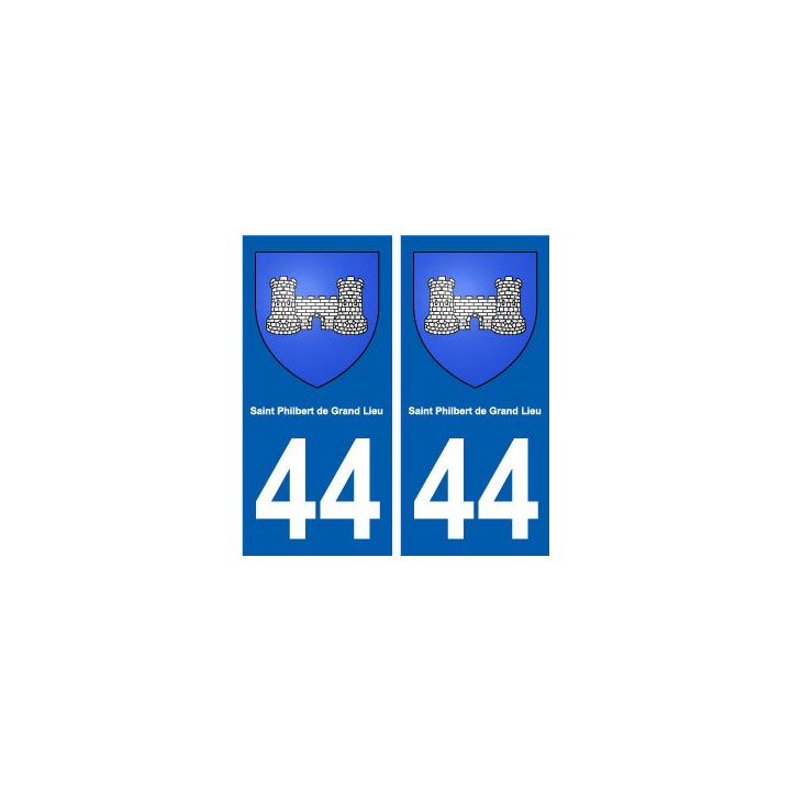 44 Saint-Philbert-de-Grand-Lieu blason ville autocollant plaque stickers
