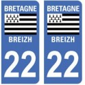 22, Côtes d ' Armor-aufkleber typenschild aufkleber typenschild auto-bretagne
