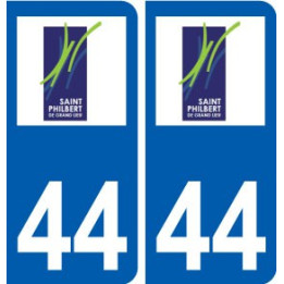 44 Saint-Philbert-de-Grand-Lieu logo ville autocollant plaque stickers