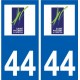 44 Saint-Philbert-de-Grand-Lieu logo ville autocollant plaque stickers