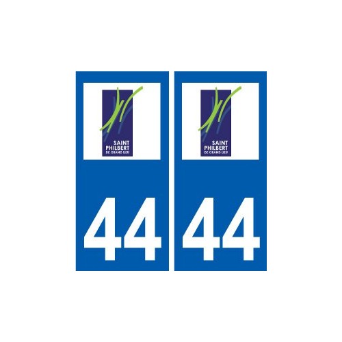 44 Saint-Philbert-de-Grand-Lieu logo ville autocollant plaque stickers