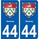 44 Savenay blason ville autocollant plaque stickers