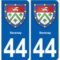 44 Savenay blason ville autocollant plaque stickers