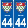 44 Savenay blason ville autocollant plaque stickers
