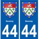 44 Savenay blason ville autocollant plaque stickers