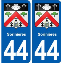 44 Sorinières blason ville autocollant plaque stickers